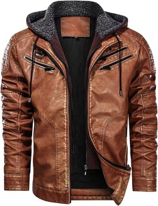 เสื้อแจ็คเก็ตหนัง PU สำหรับผู้ชาย ป้องกันลม ดีไซน์ล่าสุด เสื้อกันลมฤดูหนาว รับผลิตแบบ OEM ODM - Product Image 2