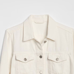 Nueva chaqueta vaquera de manga larga de punto con cremallera para mujer, Color liso, diseño desteñido a la moda, Invierno transpirable de alta calidad - Product Image 6