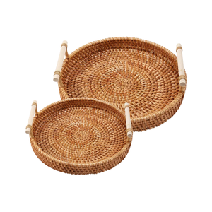 ตะกร้าหวายทำมือทนทานสำหรับใส่ผลไม้จากเวียดนามเหมาะสำหรับเสิร์ฟขนมและผลไม้ที่บ้าน - Product Image 1