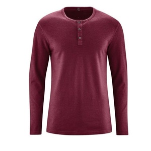 Precio al por mayor, alta calidad, cómoda Camiseta de manga larga con cuello de lujo 100%, proveedor de camisetas de proveedor de BD - Product Image 1