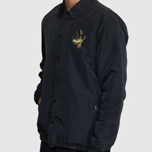 OEM Logo Brodé Personnalisé Écussons Coupe-Vent Streetwear Veste Homme Simple Col Boutonné Polyester Hommes Veste Entraîneurs - Product Image 2