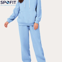 Conjunto Deportivo de Dos Piezas para Mujer, Talla Grande, Transpirable, con Bordado, Sudadera de Manga Larga y Pantalones Anchos para Invierno