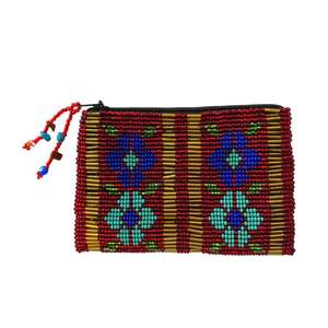 Perles de verre de haute qualité broderie forme carrée Spritz votre vie petit portefeuille sac artisanat à la mode dernière conception pochette à monnaie - Product Image 4