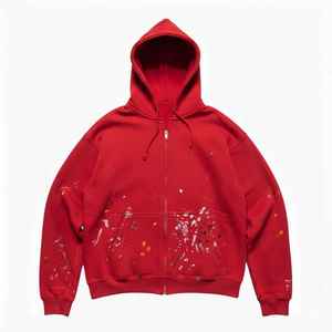 Sudadera con Capucha Lavada al Ácido Personalizada OEM para Hombre y Mujer, Talla Grande, Detalle de Pedrería, Técnica de Teñido Personalizado para Otoño - Product Image 2