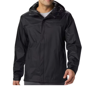 Gran oferta, chaqueta de carcasa suave Premium para hombre, cierre de cremallera completa Negra, cuello levantado, impermeable, transpirable, recubierto para invierno - Product Image 1
