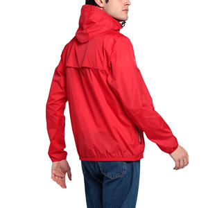 Veste coupe-vent imperméable d'extérieur pour la course à pied et l'entraînement, veste coupe-vent personnalisée respirante pour hommes, veste coupe-vent - Product Image 3