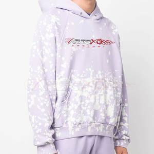 Sweat-shirt d'hiver décontracté pour hommes de créateur Long French Terry Plus Size 3D Pattern Washed Puff Technique Plain Dyed Hoodie - Product Image 4