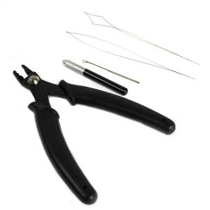 Obexa Alicates de Acero Inoxidable para Extensiones de Cabello, Aguja de Tracción, Enhebrador de Bucles, Herramienta para Colocar Cuentas, Kit de Instalación y Extracción - Product Image 1