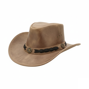 Sombreros Vaqueros de Cuero con Cordones de Concho, Sombrero de Moda Occidental para Hombre, Talla Personalizada, Alta Calidad, Estilo Único, Sombreros Vaqueros de Rancho - Product Image 2