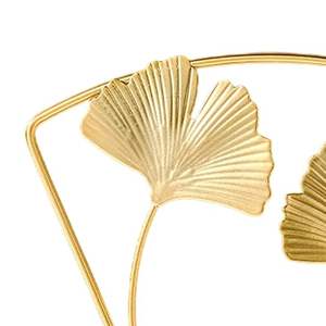 Luz de té de metal de hierro acabado en oro con diseño de hoja más reciente - Product Image 1