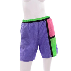 2024 logotipo personalizado impreso transpirable Mujer conjunto de 2 piezas poliéster Sudadera con capucha pantalones cortos Color bloque rompevientos chándal caliente - Product Image 6