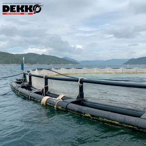 Cage d'aquaculture flottante DEKKO en HDPE noir pour l'élevage de tilapias, conception carrée à double tube, résistante aux tempêtes et au vent, 50 ans - Product Image 6