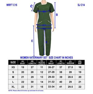Tenues d'hôpital unisexes Blaze confortables et élégantes, ensembles de blouses et pantalons fonctionnels à col montant et manches courtes en tissu sergé - Product Image 6