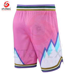 Pantalones cortos elásticos con cordón informales de verano para hombre al por mayor tela de punto de lona de poliéster y LICRA transpirable de secado rápido - Product Image 3