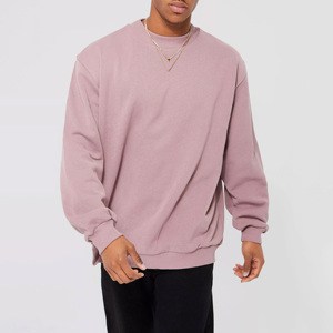 Venta al por mayor de sudadera de cuello redondo de gran tamaño de peso pesado personalizado para los hombres 100% de algodón patrón sólido diseño 3D bordado de alta calidad - Product Image 5