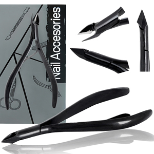 Le plus récent coupe-ongles personnalisable par Beauty Concept Finition noire durable Outil de manucure à ongles Double ressort Pince à ongles incarnés - Product Image 3