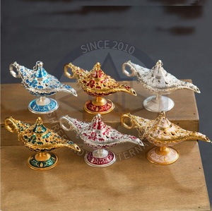 Metal Gifts And Crafts Aromatherapy Diffuser Wedding Ramadan <b>Table</b> <b>Decoration</b> <b>Accessories</b> Brass Incense Burner Engrave Designing - Product Image 2