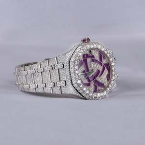 นาฬิกาเพชรโมอิสแบบกำหนดเองโดยเฉพาะนาฬิกาข้อมือสแตนเลส - Product Image 5