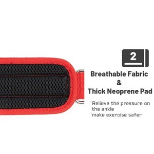 Wholesale RC Fitness Wear Adjustable Leather <b>Ankle</b> <b>Support</b> Keep Warm Professional Protection Breathable Gym Fitness Sports Cuff - Product Image 5