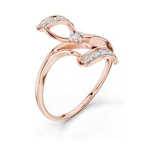 Anillo Floral con Diamante de Laboratorio Redondo Brillante de 0.099 CT para Mujer, Claridad VVS-VS EF, Cultivado por CVD, Oro de 18K, 14K, 10K y Plata 925 - Product Image 4