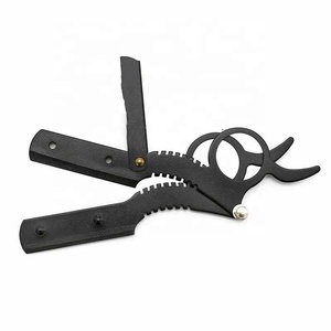 Maquinilla de afeitar de barbero de borde recto profesional de acero inoxidable, herramienta de cuchillo de afeitar con logotipo personalizado, maquinilla de afeitar recta de dragón para hombres - Product Image 2