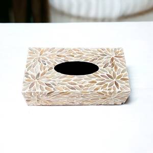 Luxurious mother of pearls inlay tissue paper holder <b>box</b> wholesale <b>cheap</b> price from factory - Product Image 2
