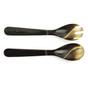 ROYAL ARTISANS Cuillères en corne de buffle de couleur naturelle faites à la main et brillantes Cadeaux d'affaires de l'Inde - Product Image 5