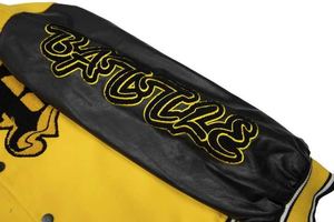 LAYENNE Veste universitaire Letterman de baseball personnalisée pour hommes Manches en cuir brodées en chenille de haute qualité Impression tissée - Product Image 4