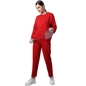 Meilleure qualité coton hiver pantalons à manches longues en plein air Jogging décontracté mode Crew Nek Sportswear O cou femmes survêtement - Product Image 5
