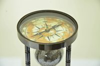 Horloge numérique artisanale en laiton finition antique avec boussole, magnifique horloge tactile bleue de style américain, sans piles