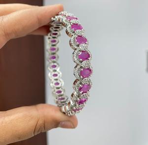Elegante Brazalete Abrible de Plata con Acabado de Primera Calidad y Circonitas Cúbicas para Bodas y Compromisos, Colección para Fiestas, para Mujer - Product Image 1