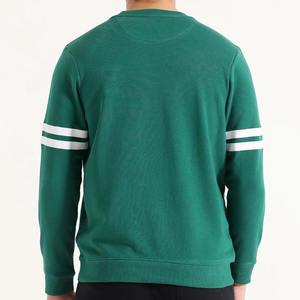 OEM vente en gros pull-over ras du cou vierge poids lourd 100% coton Logo personnalisé brodé col rond surdimensionné hommes sweat-shirt - Product Image 5