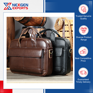 Vente exclusive de sac pour ordinateur portable en cuir PU imperméable de grande capacité et de qualité supérieure avec fermeture éclair à un prix attractif - Product Image 2