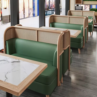 Meubles de restaurant de style moderne KSL, canapé en rotin, table à manger avec chaise pour l'école, l'hôtel, la cafétéria à thème