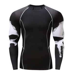 Wholesale Clothing <b>Compression</b> <b>Shirt</b> Rash guard Sublimated Long Sleeve Custom Rash Guard For <b>Men</b> OEM Service Customized - Product Image 6