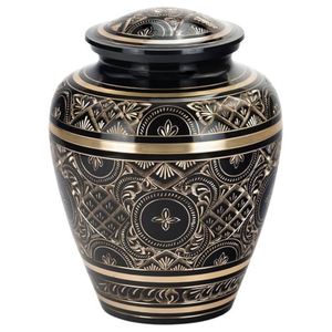 Urna clásica de tendencia caliente, urna de cremación de latón y metal para cenizas humanas a precio al por mayor, forma de tamaño personalizada - Product Image 1