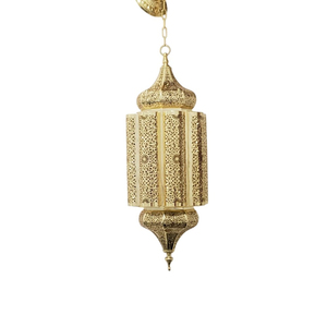 Lámpara colgante marroquí hecha a mano con acabado plateado, estilo árabe, para decoración del hogar. - Product Image 4