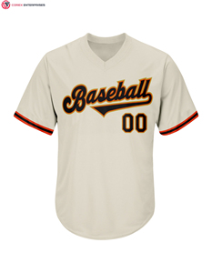 Maillots de baseball classiques rétro personnalisés du sud-ouest sublimés de haute qualité col en V en polyester respirant - Product Image 4