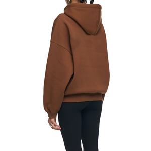 Pull surdimensionné 100% coton de luxe pour femmes sweat à capuche d'hiver lourd avec logo avant col à capuche personnalisé Street Wear - Product Image 5