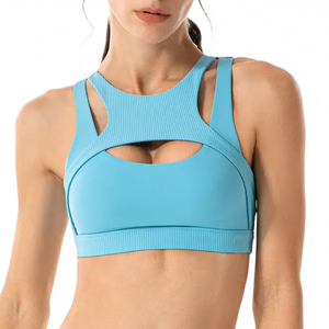 Sujetador deportivo de Yoga para mujer de tela acanalada sin costuras de diseñador de alta calidad, ropa deportiva para gimnasio, ropa de entrenamiento, sujetadores para mujer - Product Image 2