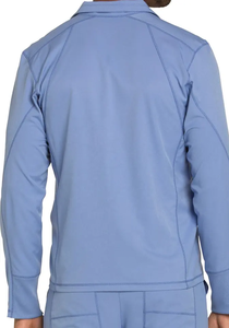 Veste de blouse professionnelle élégante à manches longues extensible pour hommes, uniforme d'hôpital, en tissu sergé, fermeture éclair sur le devant - Product Image 3