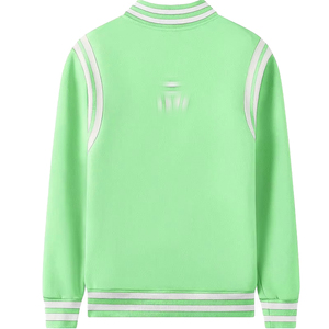 แจ็คเก็ตมหาวิทยาลัยแจ็คเก็ตเบสบอลเลตเทอร์แมนหลายสีไหล่ลายทางสำหรับทุกเพศคุณภาพระดับพรีเมียมกำหนดเอง - Product Image 6