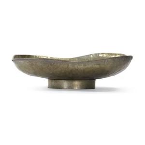 Bol de service en aluminium décoratif fait à la main avec base en marbre couleur argent fini pour les fruits sucrés aux noix - Product Image 6