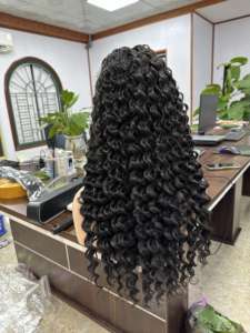 Pelucas frontales de encaje HD de cabello humano rizado para mujeres negras, pelucas frontales de encaje completo de cabello vietnamita, vendedores, pelucas baratas con cierre de encaje - Product Image 2