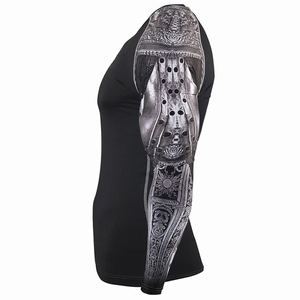 Vente chaude Rash Guards pour hommes 100% Polyester sur mesure Sublimation chemises de compression à manches longues avec OEM - Product Image 1