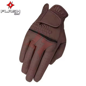 Nouvelle arrivée Fournisseur vérifié Gants d'équitation personnalisés de haute qualité Vente en gros équestre avec des matériaux en cuir et PU - Product Image 3