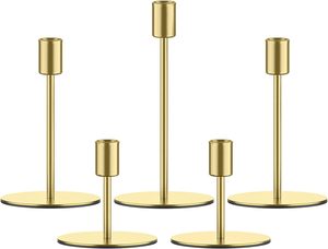 Latón Acabado Metal T Light Candelabro Pilares Decoración del hogar Candelabro para bodas - Product Image 2