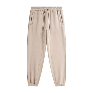 Pantalons de survêtement en molleton uni avec logo personnalisé en gros, pantalons de survêtement décontractés pour hommes et femmes, streetwear, sport, jogging - Product Image 1