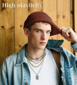Gorro de invierno de lana de punto acanalado de primera calidad, gorro suave y acogedor, diseño grueso y cálido unisex, perfecto para viajes y uso diario en frío - Product Image 6