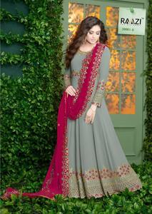 ชุดเดรสงานพิเศษสำหรับผู้หญิง ดีไซน์ล่าสุด ผ้าจอร์เจียต์เทียม ปักลาย ประดับเลื่อมนูน คุณภาพสูง จาก Fab Zone - Product Image 3